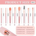 Makeup Brush Set - Customized 8-Pcs Mini Portable Soft Hair Concealer Face Beauty