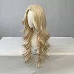 Synthetic Lace Wig - Women's Daily Large Wavy Long Straight Light Brown Heat Resistant