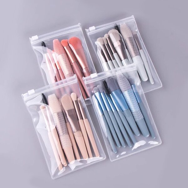 Makeup Brush Set - Customized 8-Pcs Mini Portable Soft Hair Concealer Face Beauty