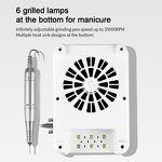 4 in 1 Nail Set Kit - Portable UV Lamp 35000 Rpm Rechargeable Drill Machine Dryer