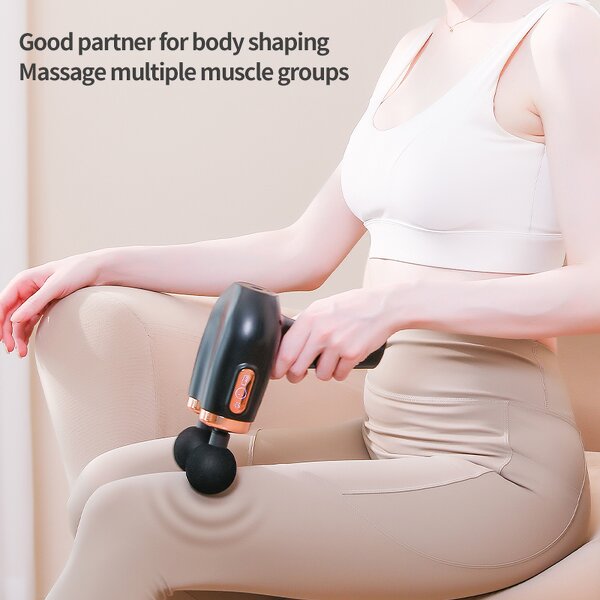 Dual-head Fascia Gun - Wireless Rechargeable Brushless Motor Full Body Muscle Relax