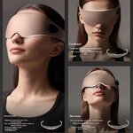 3D Eye Massager - 2025 New Smart Lightproof Sleep Mask Timer Vibration Travel Battery