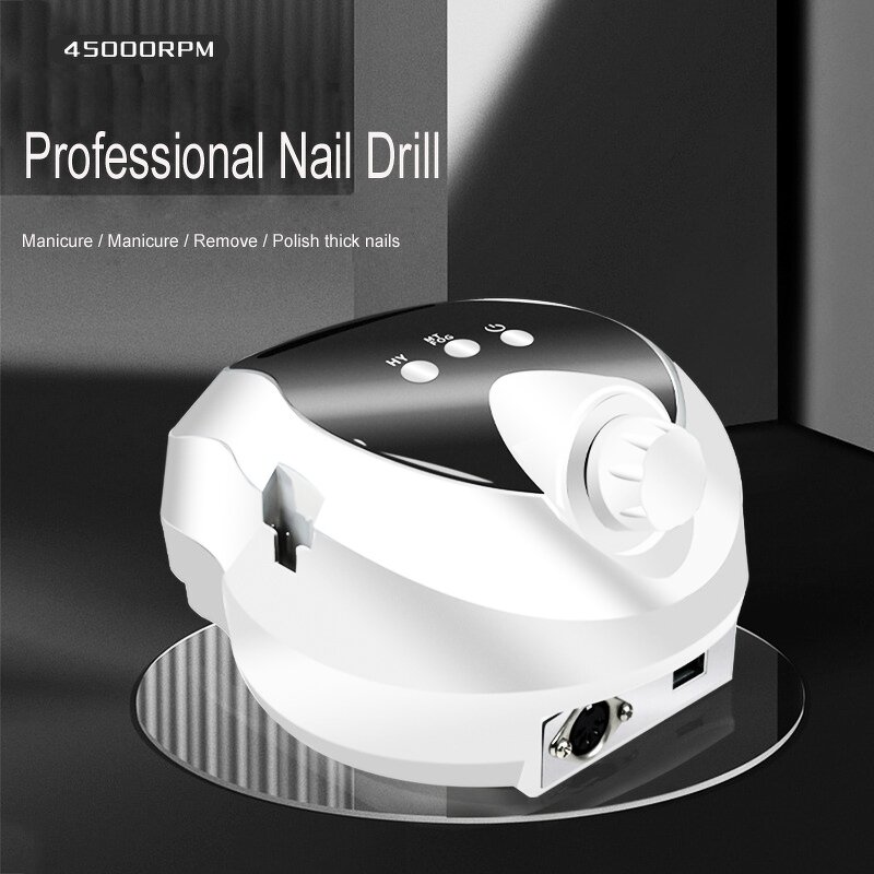 65W Cordless Nail Drill - Professional Plastic 35000-45000 RPM Manicure Gel Polish