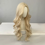 Synthetic Lace Wig - Women's Daily Large Wavy Long Straight Light Brown Heat Resistant
