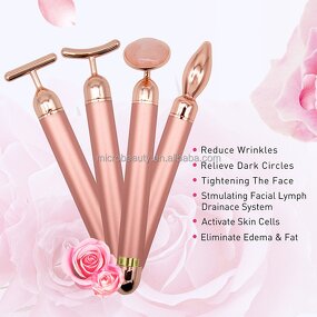 4-in-1 Anti-Aging Kit - Electric Roller Massager 3D Face Neck Lifting Skin Tightening