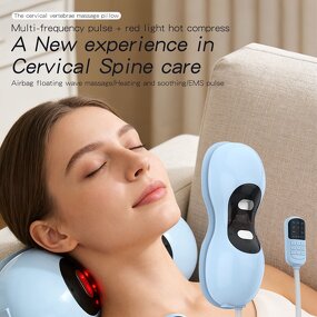 6D Airbag Massage Pillow - OEM Wireless Timing Control Neck Pain Fatigue Reduction