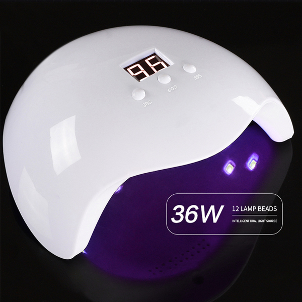 Rechargeable LED UV Nail Lamp - Professional Portable 3 Timers LCD 365/405nm Fast Curing