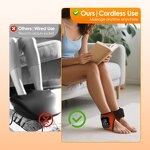 Wireless Foot Massager - New Product USB Rechargeable Vibration Heat Timing Leg Pain