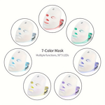 7 Color LED Beauty Device - Handheld Anti-Wrinkle Skin Rejuvenation Home Facial Treatment