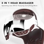 360° Head Massager - Complete Electric Scalp Eye Helmet Heat Kneading Pressure Relax