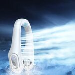 Neck Fan Manufacturer - 2023 New Sports Hanging Silent Mini Cooling USB Rechargeable Leafless