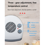 Fan Heater Manufacturer - 2023 Warmer Hot Air Ptc 220V 2000W Foot Table Desk Portable Mini