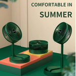Portable Fan Manufacturer - 2 in 1 Foldable Telescopic 3 Gear USB Rechargeable Low Noise