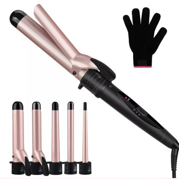 Curling Iron Set Manufacturer - Drop Shipping 5 in 1 with 5 Interchangeable Ceramic Curler
