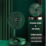 Portable Fan Manufacturer - 2 in 1 Foldable Telescopic 3 Gear USB Rechargeable Low Noise