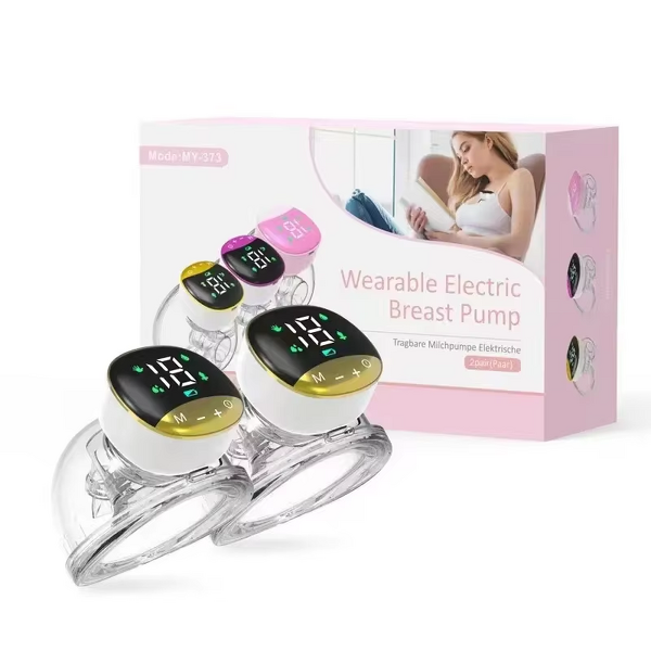 Wearable Breast Pump - 4 Modes 12 Levels - Hands Free Rechargeable Low Noise Touch Screen