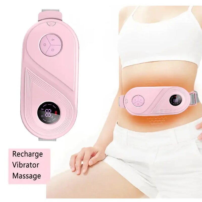 Warm Palace Belt - 3 Heat 3 Massage Modes - Period Cramps Back Pain Relief Heating Pad