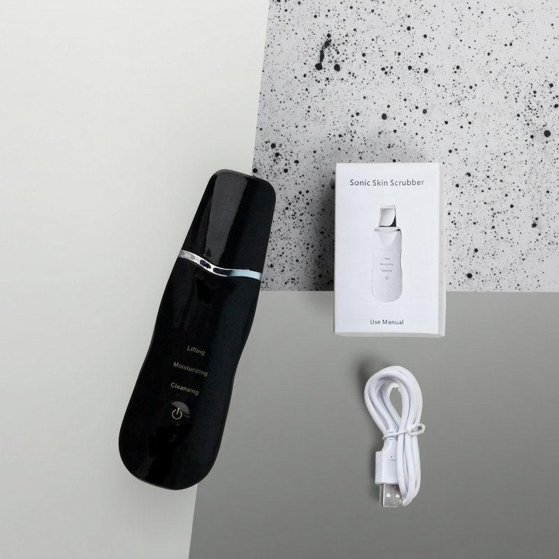 Electric Facial Scrubber - 2025 Professional - Deep Cleaning Head Exfoliating Massage