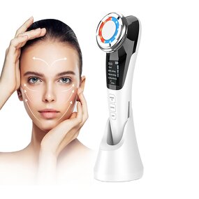 Hot Cold Facial Massager - 2025 - Red Light Skin Care Device Face Lifting Led Therapy Wand