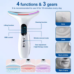 EMS Face Lifting Massager - Handheld - 4 Modes Anti Wrinkle Face Neck Skintightening
