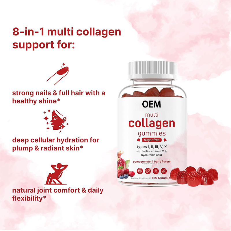Collagen Gummies Manufacturer - OEM Collagen Gummies Hair Skin Nails Supplements Against Aging Skin Whitening