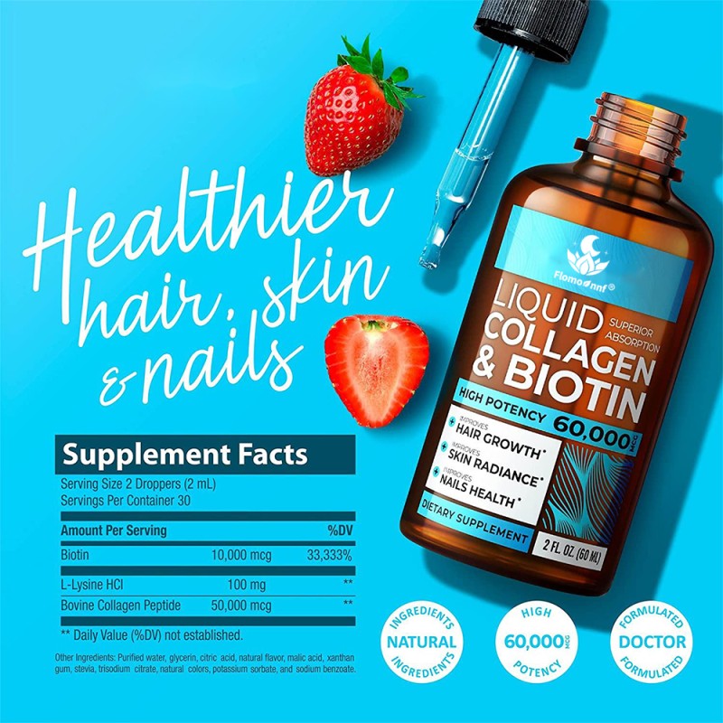 Hair Growth Liquid Drops Manufacturer - OEM Biotin Collagen Drink