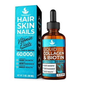 Hair Growth Drops Manufacturer - Natural Hair Growth Essential Biotin Collagen Liquid Drops Vitamin Liquid Collagen Drink