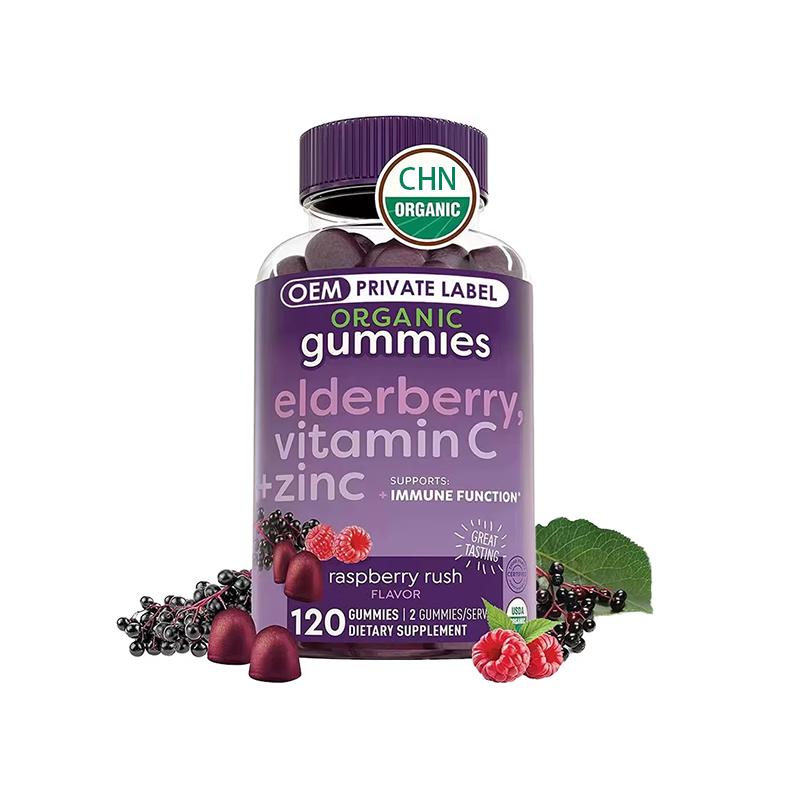 Elderberry Supplement Factory - OEM Organic Raspberry Rush Flavor Elderberry Xylose with Vitamin C and Zinc