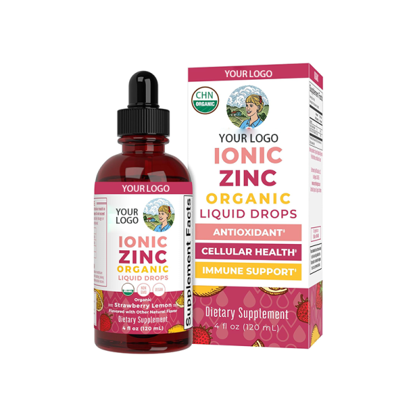 Zinc Liquid Drops Factory - OEM Support Skin Health Immune System Drops Organics Ionic Zinc Liquid Drops