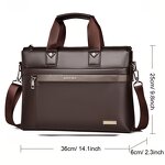 Briefcase Manufacturer - Durable PU Leather Laptop Business Casual Multi-Functional Tote