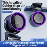 Clip Fan Manufacturer - Versatile Portable LED Lights Rechargeable USB Mini Rotary Four-Speed