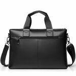 Tote Bag Manufacturer - Men's PU Leather Durable Business Casual Laptop Briefcase
