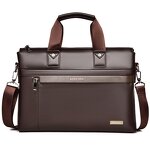 Tote Bag Manufacturer - Men's PU Leather Durable Business Casual Laptop Briefcase