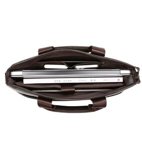 Tote Bag Manufacturer - Men's PU Leather Durable Business Casual Laptop Briefcase