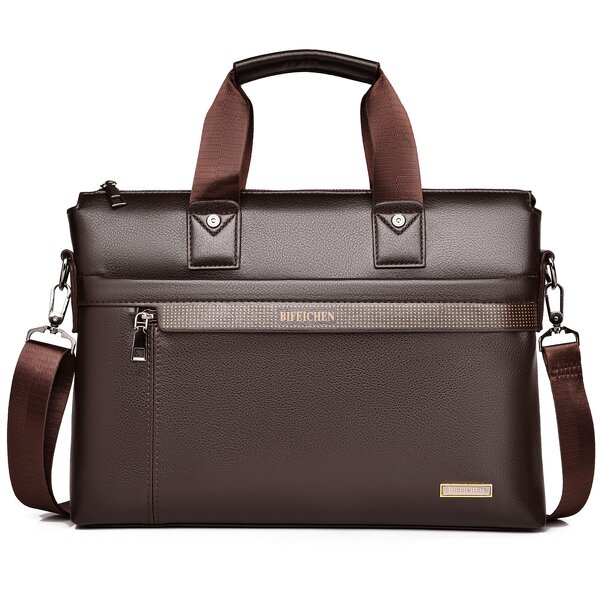 Briefcase Manufacturer - High Quality Men's Genuine Leather Durable Office Business Tote