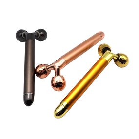 3D Face Roller - Manufacturer - Jingwang HJB19012 Rose Gold Electric Vibrating Y Shaped