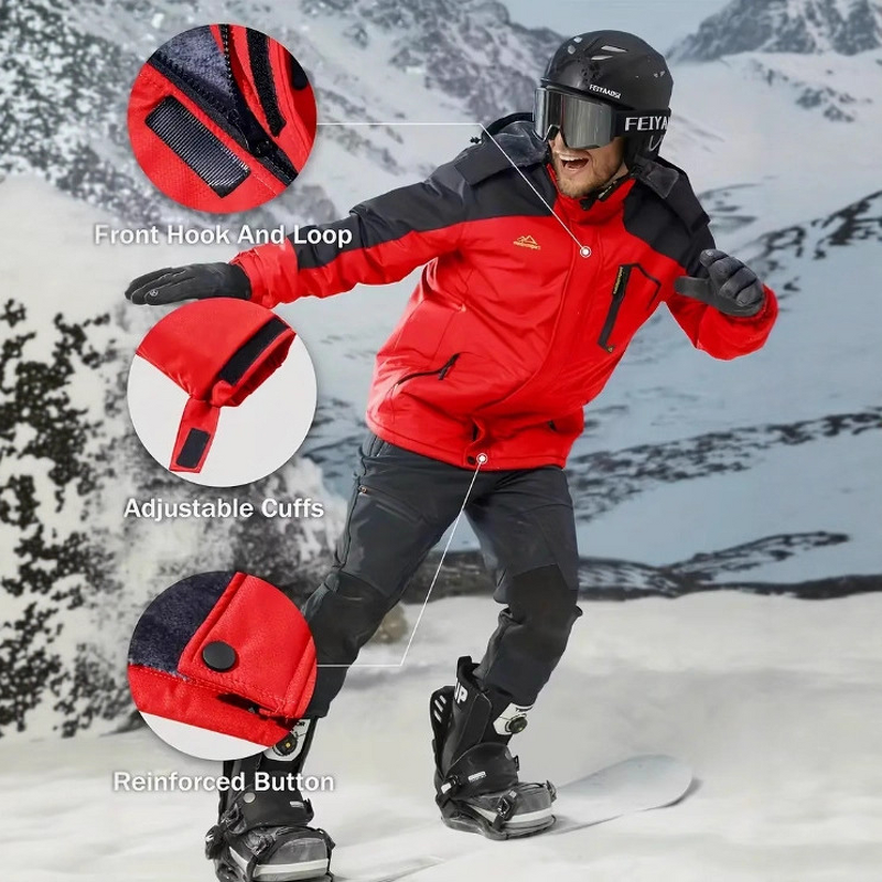 Ski Jacket Manufacturer - Men's Waterproof Windproof Warm with Hood and Wool Lining