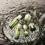 Skincare Bottles Packaging Manufacturer - Green Transparent Special-Shaped Gradient Glass