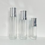 Lotion Bottles Manufacturer - Transparent with Pump Silver Cap 40ml to 120ml Customizable
