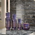Glass Bottles Manufacturer - 100ml 150ml Purple Transparent for Face Cream Spray & OEM