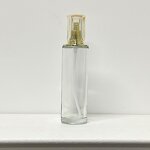 Pump Bottles Manufacturer - 50ml 60ml Light Luxury Transparent Glass with Golden Cap