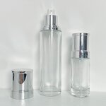 Lotion Bottles Manufacturer - Transparent with Pump Silver Cap 40ml to 120ml Customizable