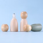 Perfume Bottle Manufacturer - 12ml Morandi Spherical Ball with Peach Wood Cap for Oil
