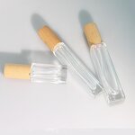 Perfume Bottle Manufacturer - 10ml Empty Square Glass Spray with Wooden Lid & Box