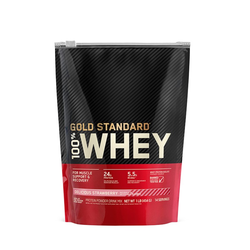 Whey Protein Powder Factory - 100% Optimum Halal Adult Whey Protein Gold Isolate Strawberry Powder Bulk Bottle