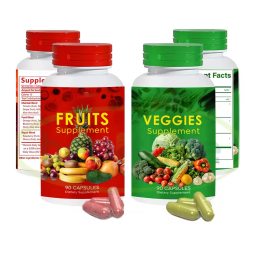 水果蔬菜胶囊生产商-90粒水果蔬菜胶囊日常补充剂维生素膳食纤维