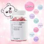 生物素软糖源头工厂-素食生物素胶原多种维生素B12 B7补充剂胡须批量耐嚼糖果