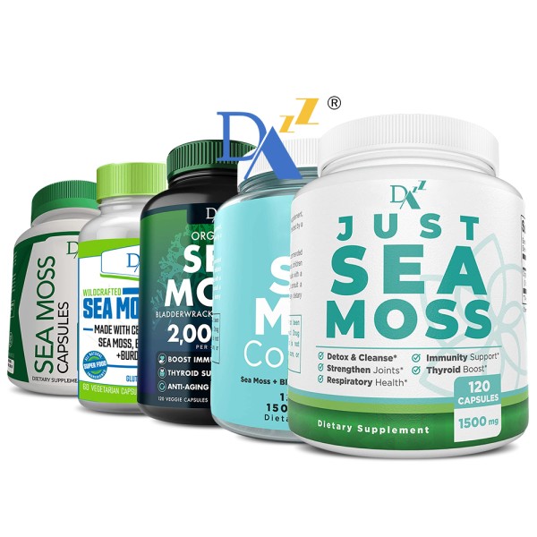 Sea Moss Supplier Factory - Organic Vegan Immune Support Sea Moss Supplier Seamoss Capsules Private Label