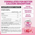 Calcium Gummies Factory - Custom Private Label Calcium Citrate Gummies Calcium Citrate Supplement 1200mg Muscle