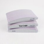 Eva Nail Files - Manufacturer - Custom Half Moon Grey Zebra 80/80 100/180 Grit Professional Nail File